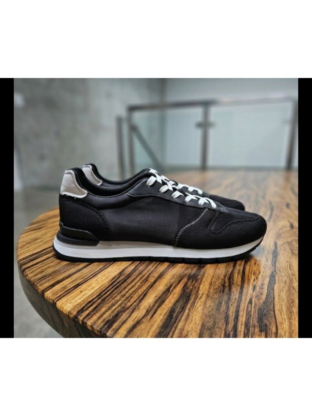 VIVAIA Black & Gray Allegro Luxe Unisex Satin Comfy Sneakers Women Size 11